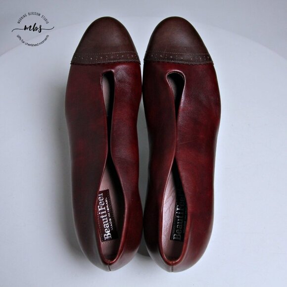 EUC BeautiFeel Calla Cap Toe Pumps in Burgundy Women Size EU 42 - Picture 11 of 14